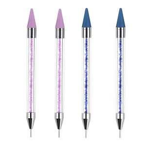 Bộ Dụng Cụ Chấm Đá Pha Lê 4 Chiếc Bút Sáp Acrylic Hai Đầu Dùng Cho Trang Trí Móng Đá Quý Thủ Công DIY