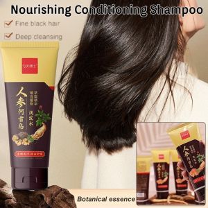 【White to Black】Ginseng and Polygonatum Odoratum Hair Care Shampoo Nourishing Roots Fluffy Smooth Oil Control Refreshing Haircare