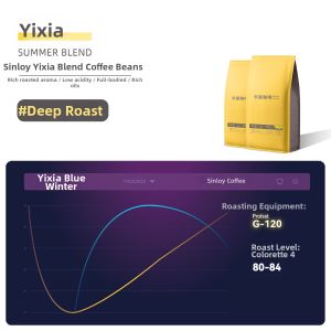 Sinloy Coffee | Blue Mountain & Italian Blend Yunnan Coffee Beans Freshly Roasted Can Be Ground 1KG