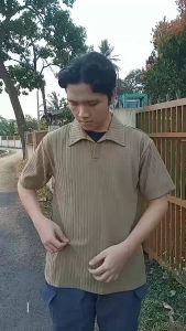 Kaos Kerah Lengan Pendek Pria Dewasa Bahan Knit Berkualitas premium melar dan lembut
