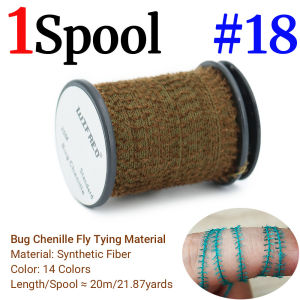 20M/Spool Standard Bug Chenille a Spiny Fuzzy Fly Tying Material for Nymph Leeches Worm Bodies Rib Abdomen Trout Fishing Lure