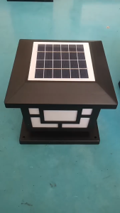 4Colors Solar Pillar Light LED Outdoor Gate Light Solar Light Waterproof Garden Lamp Raya Lampu