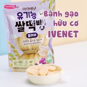Bánh gạo hữu cơ Ivenet vị Su hào tím