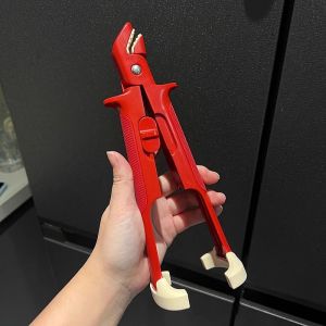 Red Shark Proof Anti-Scald Clamp Multi-Function Dish Removal Clamp Kitchen Utensils Silicone Material from Mainland China