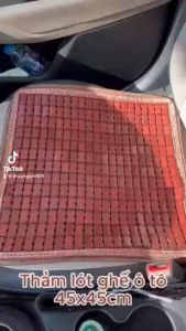Thảm lót ghế bằng tre trúc cho ghế văn phòng ô tô Có Hạt Bám Dính thoáng mát thoải mái 45x45cm