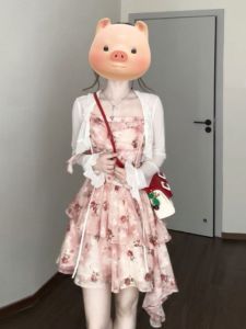 French Style Unique Beautiful Floral Print Open Cardigan Dress Two-Piece Set Design Sensation Mini Dress Autumn Season