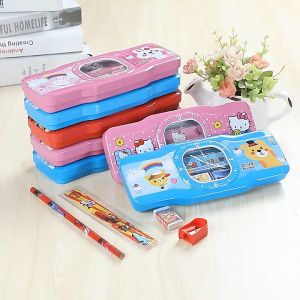 Bộ Hộp Bút 4 món hình Nhân vật Hoạt Hình bộ Dụng cụ học tập đáng yêu cho bé.