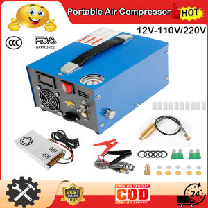 ⭐️【มีสินค้าในสต๊อก+จัดส่งในพื้นที่】เครื่องอัดพีซีพีอากาศแบบพกพาปืนความดันคงที่ปราศจากน้ำมัน/น้ำ/ปั๊มถังเพนท์บอลพร้อมเครื่องแยกน้ำ/น้ำมัน4500 Psi/ 30Mpa หัวต่อคอมพิวเตอร์8มม. รถ12V หรือปั๊มลมขนาดเล็กไฟ AC 110V สำหรับใช้ในครัวเรือน