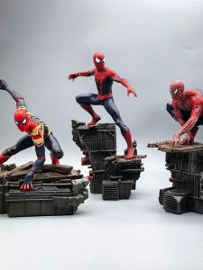 Domestic Marvel GK Series Peter Parker Spider Man Mountain Mouth Spider Man Statue Boxed Collectible Model Toy for Ages 14+