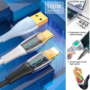 Zeallion USB C Cable 100W PD 5A Fast Charging Type C Cable Nylon Braided Cord For iPhone/Samsung/Xiaomi/Huawei/iPad/MacBook Tablets etc