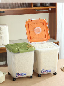 Large Capacity Sealed Rice Storage Bucket Anti-Cricket Moisture Proof Kitchen Storage Container for Rice And Flour