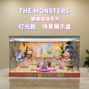 Lazy Yoga Series Collectible Figure Blind Box Labubu Display Case Suitable for Bubble Monster Themed Model Toy Collectibles