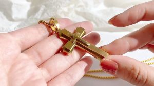 Sinboia Gold/Black/Silver Cross Necklace For Men Women Non-fading Stainless Steel Necklace Aesthetic Jewelry Hip Hop Fashion