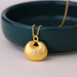 Chow Sang Sang 周生生 999.9 24K Pure Gold Cultural Blessings Auspicious Lock Ruyi Necklace for Women & Men 47cm 95220N Price-by-Weight 13.47g Gold