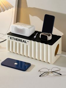 กล่องจัดระเบียบสายไฟสำหรับใช้ในบ้าน ช่องจัดระเบียบสายโทรศัพท์มือถือ ช่องจัดระเบียบสายไฟ กล่องเก็บสายไฟ กล่องเก็บสายข้อมูล กล่องเก็บสายไฟ