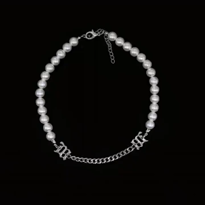 Dây chuyền ngọc nhân tạo Foru vòng cổ đơn giản nhiều mẫu chất liệu titan cho nam nữ DC01