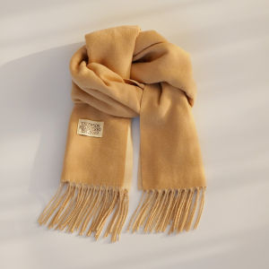 Himade Fancy K-style Easiest for Match Long Scarf Womens Autumn and Winter Soft Glutinous Knitting Double-Sided Cashmere Neck Protection Scarf