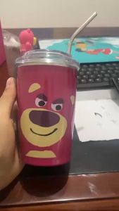 Ly Giữ Nhiệt Bình Giữ Nhiệt Gấu Dâu Lotso (Hotrend) Bình Nước Lotso Dung Tích 450ml Chất Liệu Inox 304 Cao Cấp