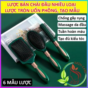 [6 MẪU LƯỢC XỊN] Lược Chải Đầu Gỡ Tóc Rối Lược Tròn Uốn Phồng Tóc Lược Sườn Cong Tạo Kiểu Tóc Chải Êm Ái Không Gây Đau Da Đầu Chống Gãy Rụng Tóc Giúp Massage Thư Giãn Tay Cầm Chống Trượt Chất Liệu Cao Cấp