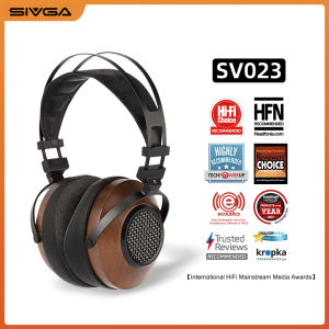 SIVGA SV023 Hi-Fi Walnut Wooden Open Back Wired Over-Ear Headphone 50mm Dynamic Driver