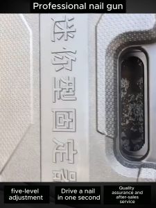 Home special portable mini gun nail gun new alloy body 5-speed adjustment triple silence/no drilling/no plug/no air pump for monitoring the installation of furniture decoration doors and Windows fixed and so on