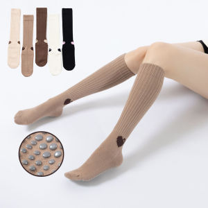 Retro heart pattern Yoga Pilates socks for women Non-slip floor sports Calf socks