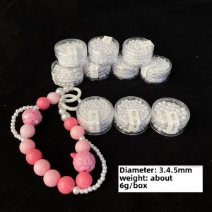 Handmade DIY Plastic Pearl Beads 3mm Loose Beads Mobile Phone Chain Material Jewelry Accessories Fashionable Beading Supplies