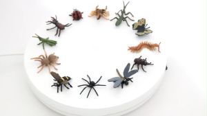 12pcs Mainan Edukasi Binatang Karet Serangga Mystical Insects Mainan Hewan Tawon Kupu Belalang Laba Capung