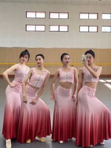 เซ็กซี่ ยาวค่อยเป็นค่อยไปสีนกยูงหางเต้นรําเครื่องแต่งกาย ผู้หญิง หางปลา กระโปรง ฝึก กระโปรง Tai ชาติพันธุ์ Stage Performance เดรส