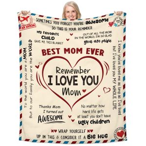 Gifts from Daughter Son for Mothers Day fathers day Birthday Mom Gifts Unique Gifts for Dad Super Soft Flannel Throw Blankets