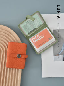 หนัง กระเป๋าสตางค์ใส่บัตรความจุขนาดใหญ่ป้องกันแม่เหล็ก ผู้หญิง สไตล์รูปทรงแนวตั้งช่องใส่การ์ดใบอนุญาตขับรถ ดีไซน์