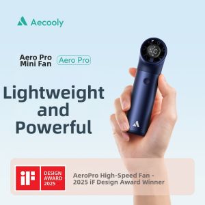 Aecooly | Portable Quiet High-Power USB Turbo Handheld Mini Fan with Long Battery Life