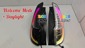 Perodua Myvi Lagi Best Icon (2011-2017) RGB Rainbow Tail Lamp Tail Light Dynamic LED Running Signal Brake Light Lamp SPW Albino Taillamp Taillight 2011 2012 2013 2014 2015 2016 2017 Taillamps Taillights