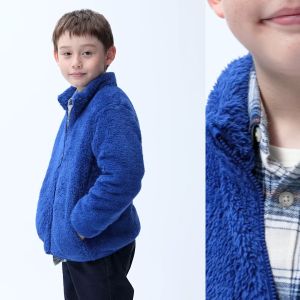 [Auth Uniqlo] Áo Khoác Lông Cừu 2 Mặt Khóa Kéo Trẻ Em - Tag Nhật