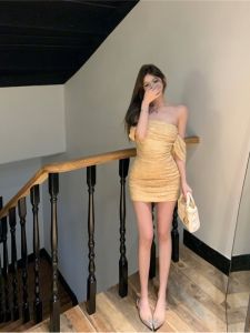 Váy Không Tay Hở Vai Ren Ôm Vừa Vặn Mùa Hè Cho Nữ Váy Ngắn Bó Sát Pure Desire Váy Ngắn Bó Sát Mùa Hè Cho Nữ