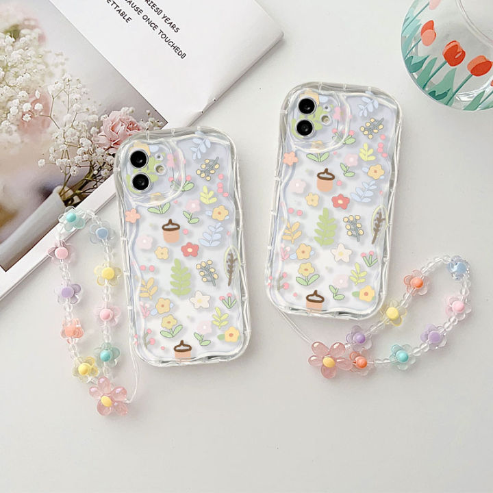 Cartoon Wave Small Floral Phone Case For iPhone 6S 11 12 13 14 6S  Plus Plus 11 12 13 Pro 14 Plus 14 Pro 11 12 13 14 Pro Max 