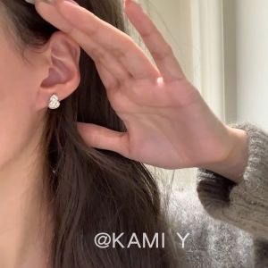 925 Sterling Silver Ice Gourd Earrings Womens Simple Fashion Commuting Versatile Ear Jewelry Elegant Minimalist Design