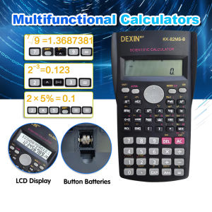 Scientific Calculator With Battery Engineering Portable Multi-function 10+2 Digits for Finance Office Student Business J22