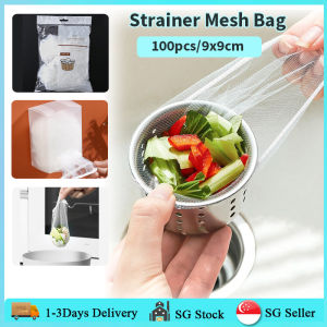 🇸🇬【SG Stock】100pcs Kitchen Sink Net Filter Sink Basket Bag Drain Strainer Filter Net Prevent Clogs 9cmx9cm 过滤网