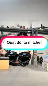 Quạt đôi to mitchell 12v 24v dùng trên ô tô