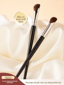 MONLEYTA | Chổi trang điểm chi tiết đầu nghiêng lông ngựa Chổi tô che khung mặt 3D Chổi tô màu mũi Chổi trang điểm chuyên nghiệp