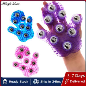 Hengfa Lina Roller Ball Body Massage Glove Muscle Pain Relief Relax Anti-Cellulite Massager For Hand Neck Back Shoulder Buttocks Health Care