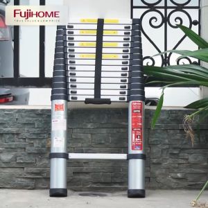 Thang nhôm rút đơn Nhập Khẩu 38M - 5M gấp gọn chính hãng Nhập Khẩu thang rút xếp gọn gia đình đa năng FUJIHOME