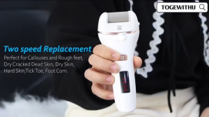 Electric Callus Remover Foot Grinder Rechargeable Foot File Hard Skin Remover Pedicure Tools for Feet Electronic Callus Shaver Portable Waterproof Pedicure kit for Cracked Heels and Dead Skin Foot Care Foot Scrub with LED Light and 2 Roller Heads