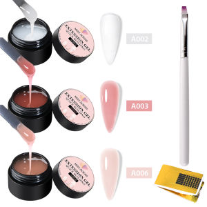 5pc Quick Builder Nail Gel Kit Nude Pink Milky White Nail Art Supplies Varnish for Nails Extension Long Lasting UV/LED Manicure