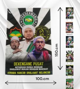 (ukuran 150x100) Bendera Majlis Mahage Pecinta Sholawat Syechermania Azzahir