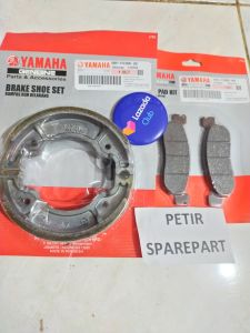 KAMPAS REM YAMAHA SCORPIO Z FULLSET DEPAN BELAKANG JUPITER Z BURHAN SEPASANG DEPAN BELAKANG 4US 5BP YAMAHA