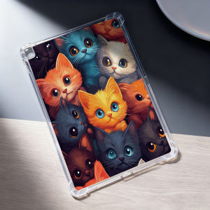 Cartoon Cute Cats Case For Samsung Galaxy Tab A11 S10 S12 S6 Lite A9 Plus A8 S9 FE 10.9 inch S7 S8 S11 S12 Ultra Cover Fundas