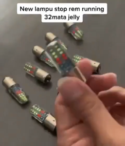 Lampu Stop Rem Jelly COB 32 Led RGB 2 Mode Running Kedip DC 12V