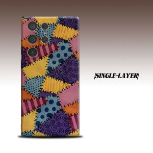 Patchwork Color Quilt For Samsung Galaxy S26 S25 S24 A56 A36 Dual Layer Luxury Fashion Full Lens Protective Case